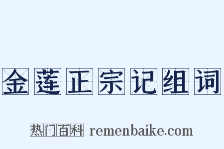 金莲正宗记组词是什么意思的图片